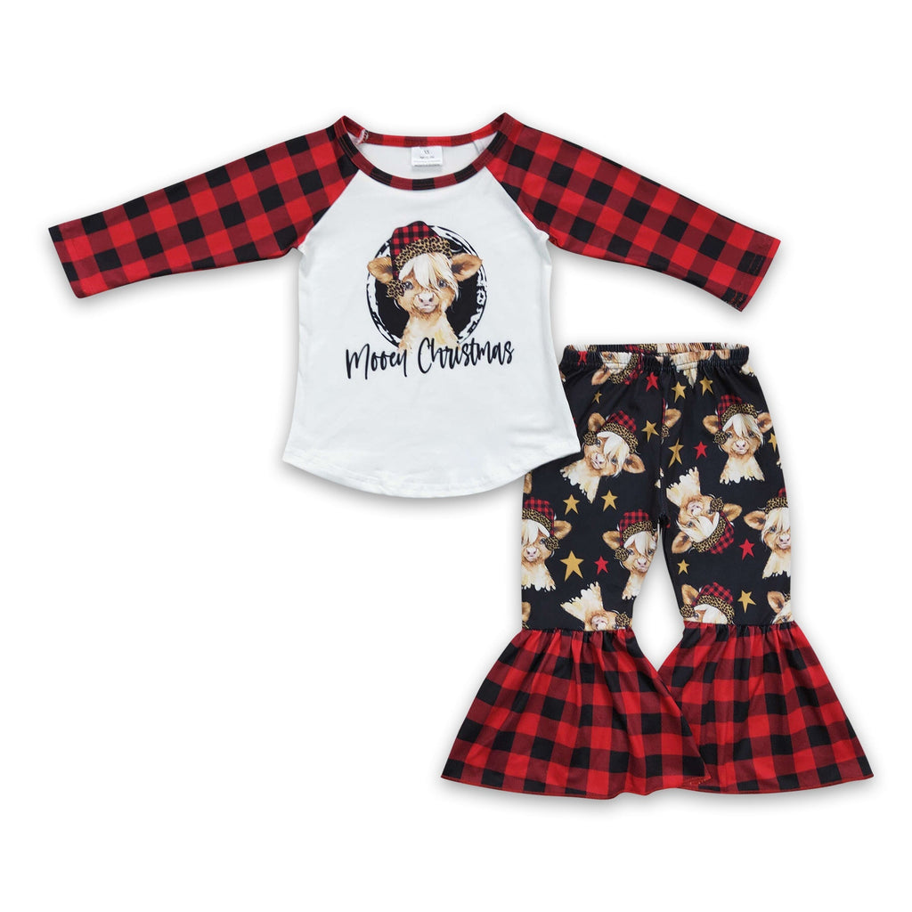6 A7-11 baby girl clothes red plaid pig merry christmas outfits-promotion $1.99 deadline 2025.10.15