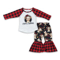 6 A7-11 baby girl clothes red plaid pig merry christmas outfits-promotion $1.99 deadline 2025.10.15