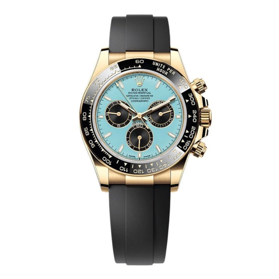 Rolex Daytona 126518LN Yellow Gold "Pikachu" Oysterflex full Watch