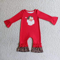 6 A10-4 baby girl clothes red santa claus christmas romper--promotion $1.99 deadline 2025.10.15