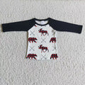 6 B6-32 boy shirt bear black long sleeve top shirt-promotion 2025.11.1 $1.99