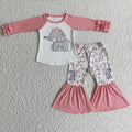 6 A28-18 girl pink elephant winter long sleeve set-promotion $1.99 deadline 2025.10.15