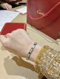 Premium Crystal Screw Bangle on wrist