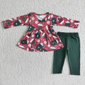 6 A18-29 baby girl clothes green christmas outfits -promotion $1.99 deadline 2025.10.15