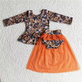 6 C8-1 girl halloween orange tulle skirt outfit-promotion $1.99 deadline 2025.10.15
