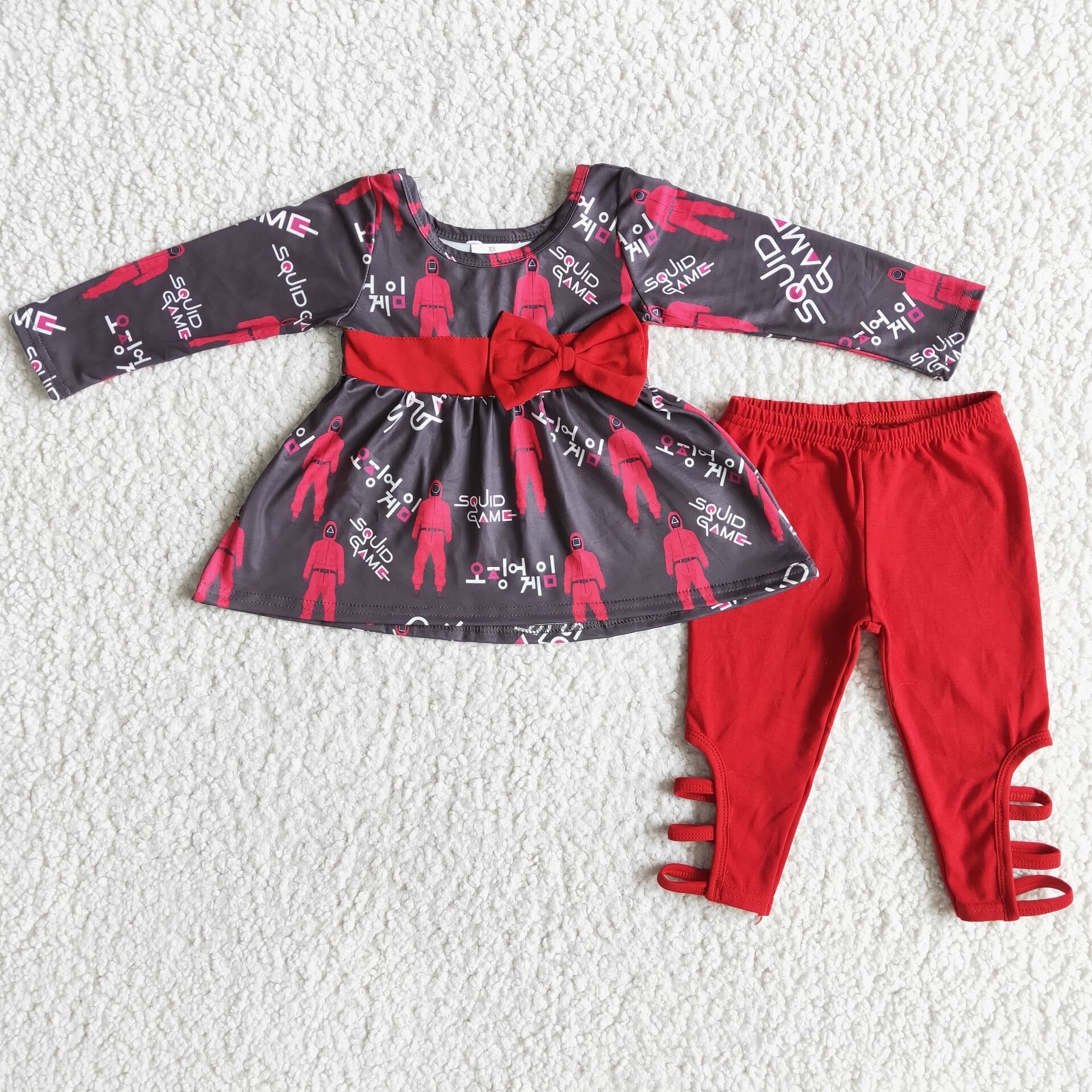 6 B13-16 girl winter red games winter long sleeve set-promotion $1.99 deadline 2025.10.15