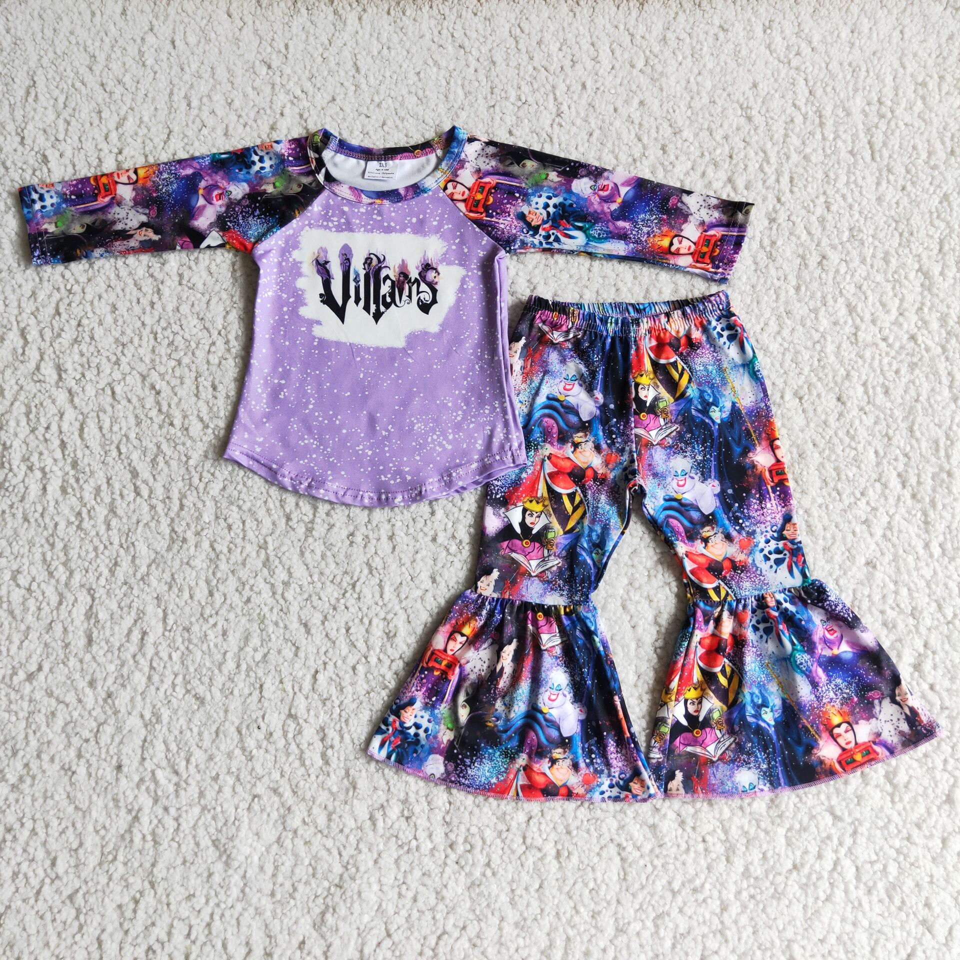 6 A16-29 girl cartoon purple long sleeve winter set-promotion $1.99 deadline 2025.10.15