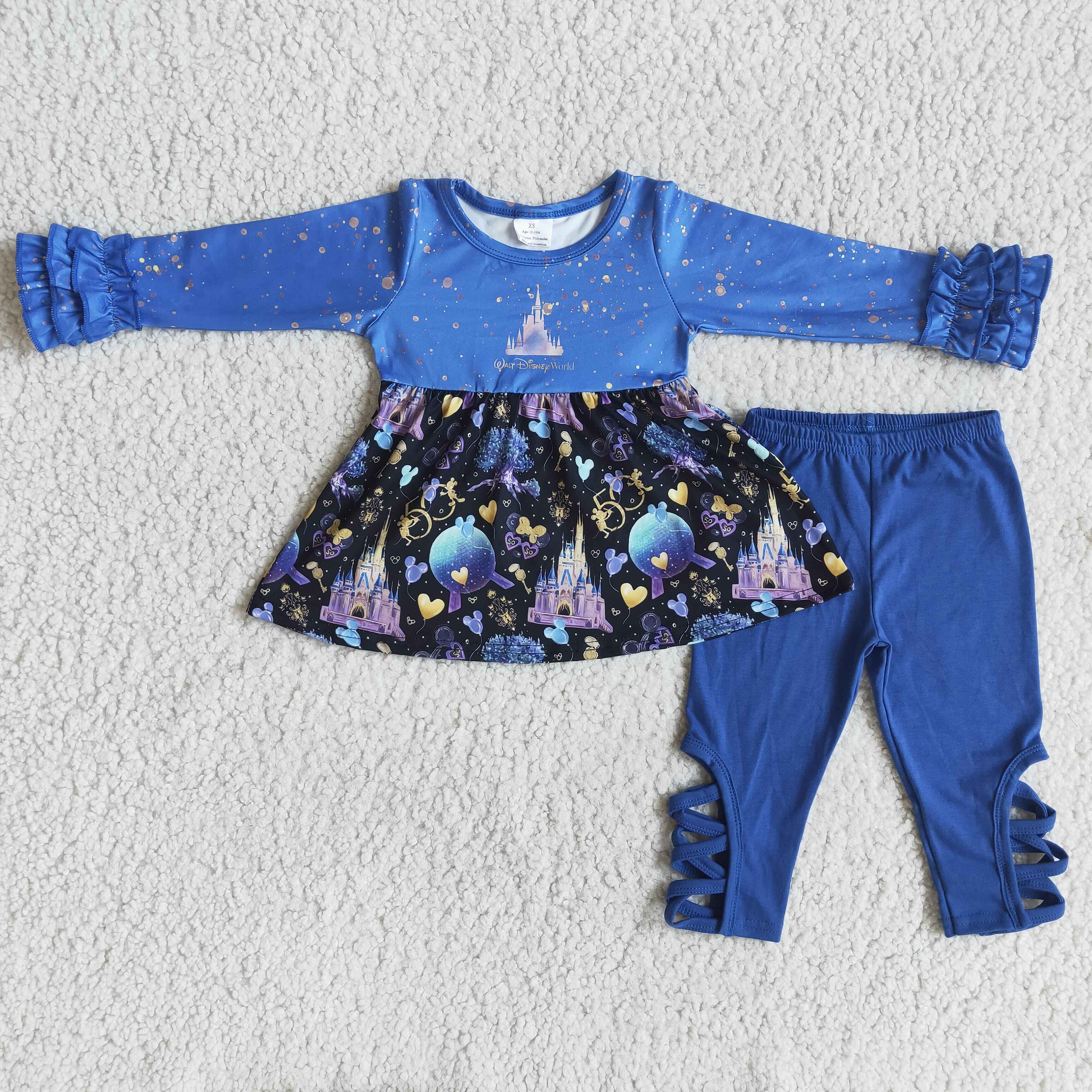 6 A21-2 girl blue cartoon winter long sleeve set-promotion $1.99 deadline 2025.10.15