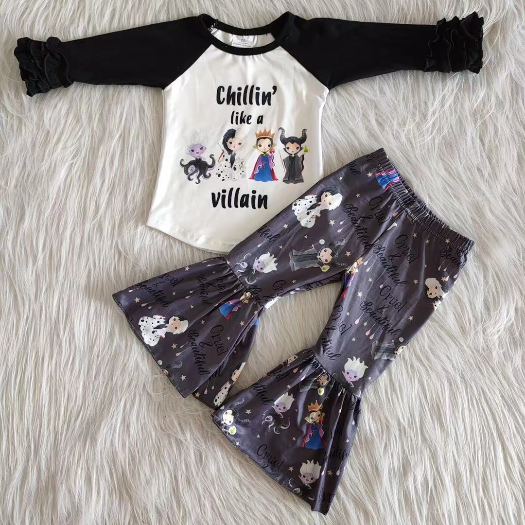 6 A28-27 baby girls winter long sleeve flared pants set-promotion $1.99 deadline 2025.10.15
