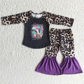 6 A1-14 toddler girl clothes purple cow leopard girl winter outfit-promotion $1.99 deadline 2025.10.15