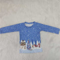 6 A1-16 baby boy clothes boy christmas shirt blue house top-promotion 2025.10.18 $1.99