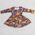 6 A12-14 baby girl pumpkin long sleeve  dress-promotion $1.99 deadline 2025.10.15