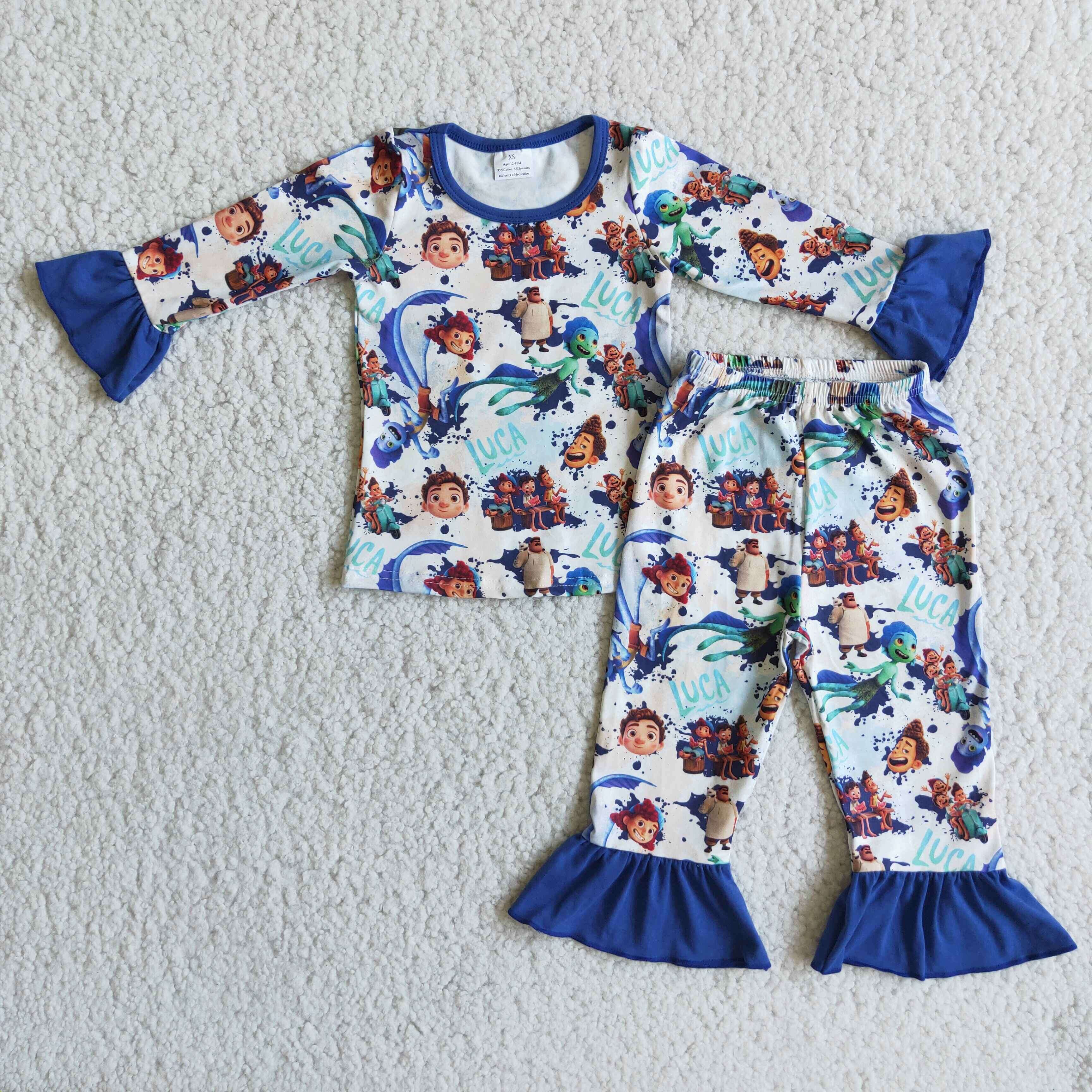 6 A16-18 girl cartoon winter long sleeve pajamas set-promotion $1.99 deadline 2025.10.15