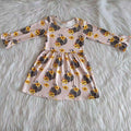 6 A20-16 Baby Girl Halloween Pumpkin Sunflower Leopard Dress-promotion $1.99 deadline 2025.10.15
