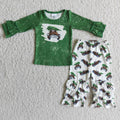 6 A20-18 baby girl clothes green christmas tree girl christmas outfit-promotion $1.99 deadline 2025.10.15