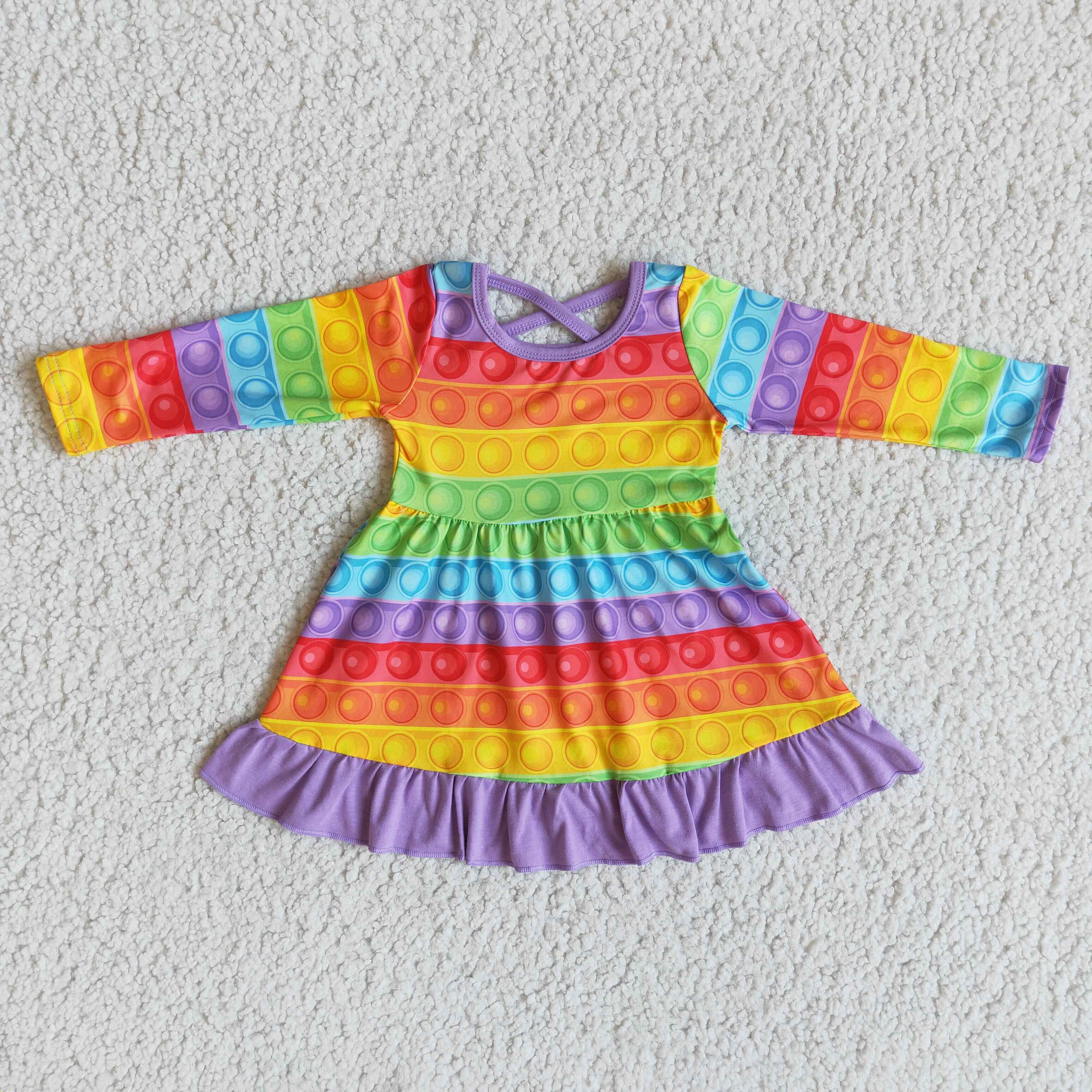 6 A24-28 girl winter long sleeve dress-promotion $1.99 deadline 2025.10.15