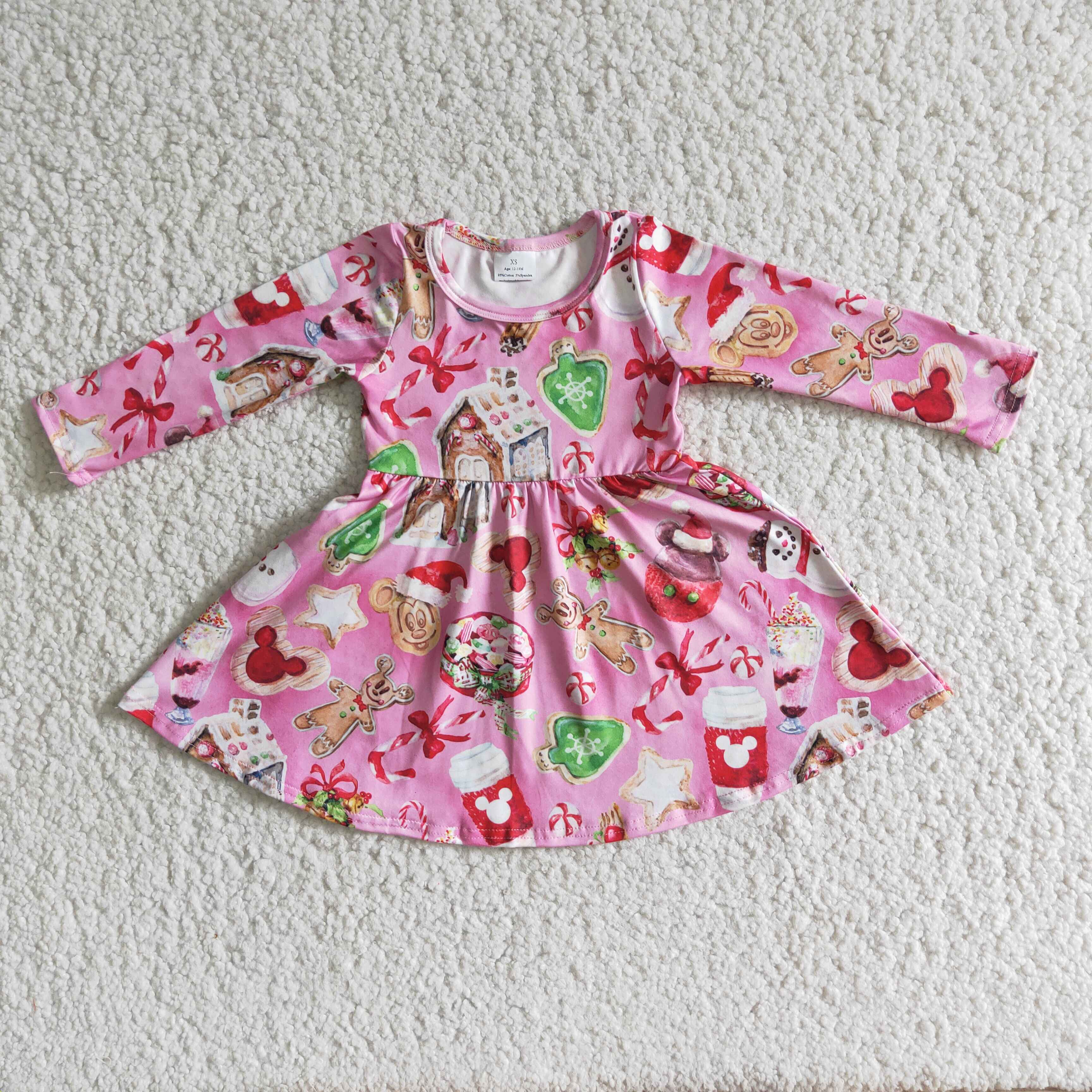 6 B1-3 toddler girl clothes cartoon girl winter dress twirl dress-promotion $1.99 deadline 2025.10.15