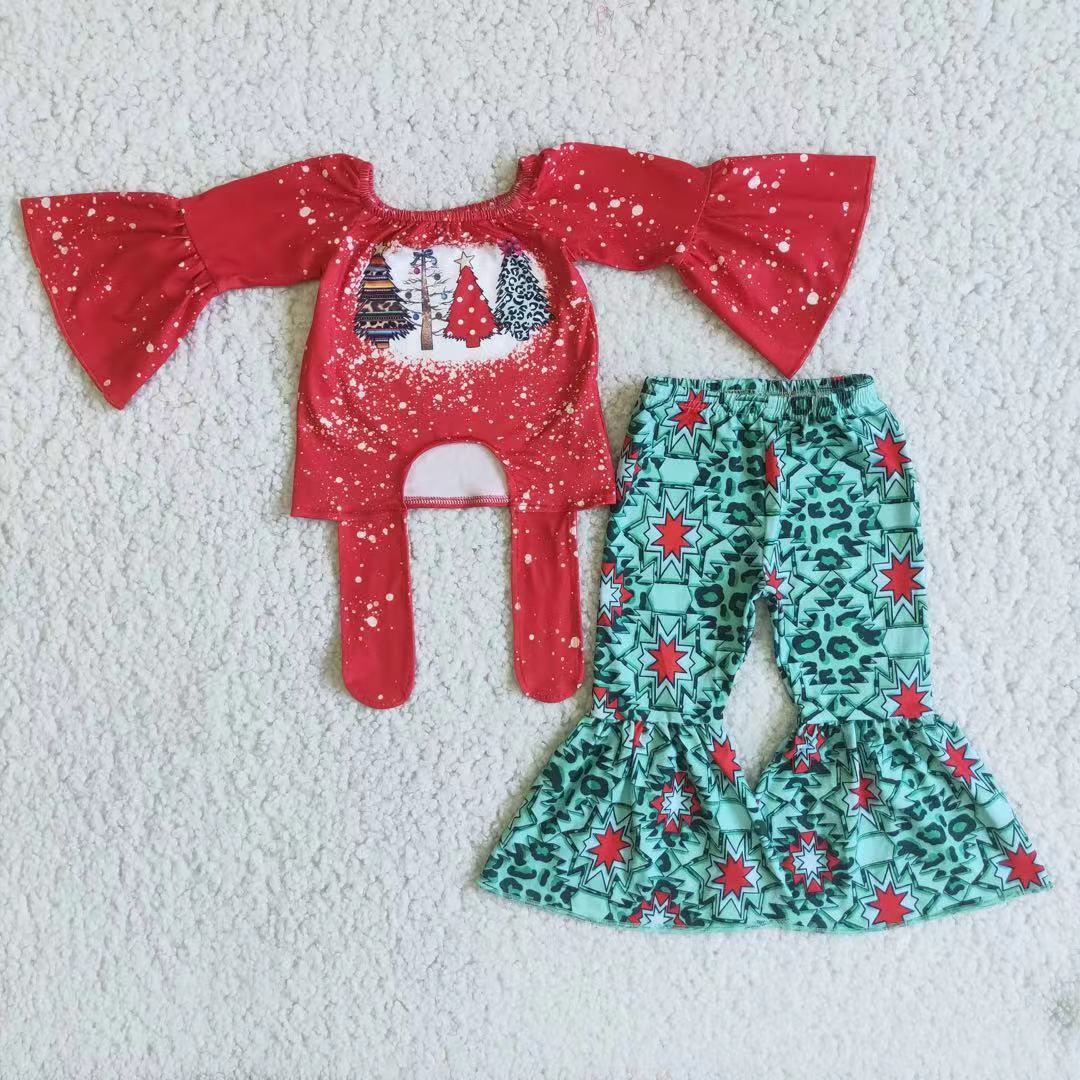 6 B10-4 baby girl clothes tree girl christmas outfit -promotion $1.99 deadline 2025.10.15