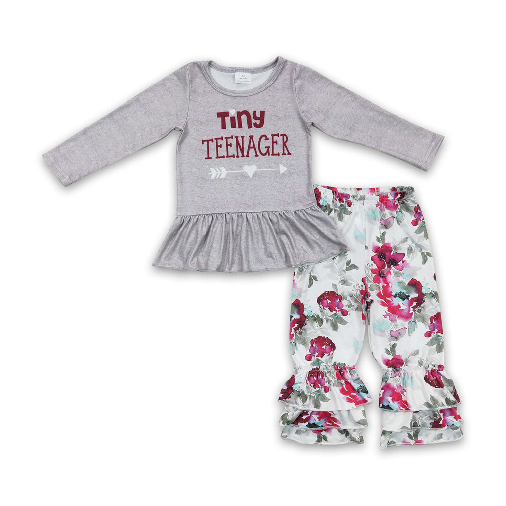 6 B12-17 baby girl clothes grey tiny winter outfits-promotion $1.99 deadline 2025.10.15