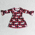 6 B2-21 toddler girl clothes deer plaid girl christmas dress promotion $1.99 deadline 2025.10.15