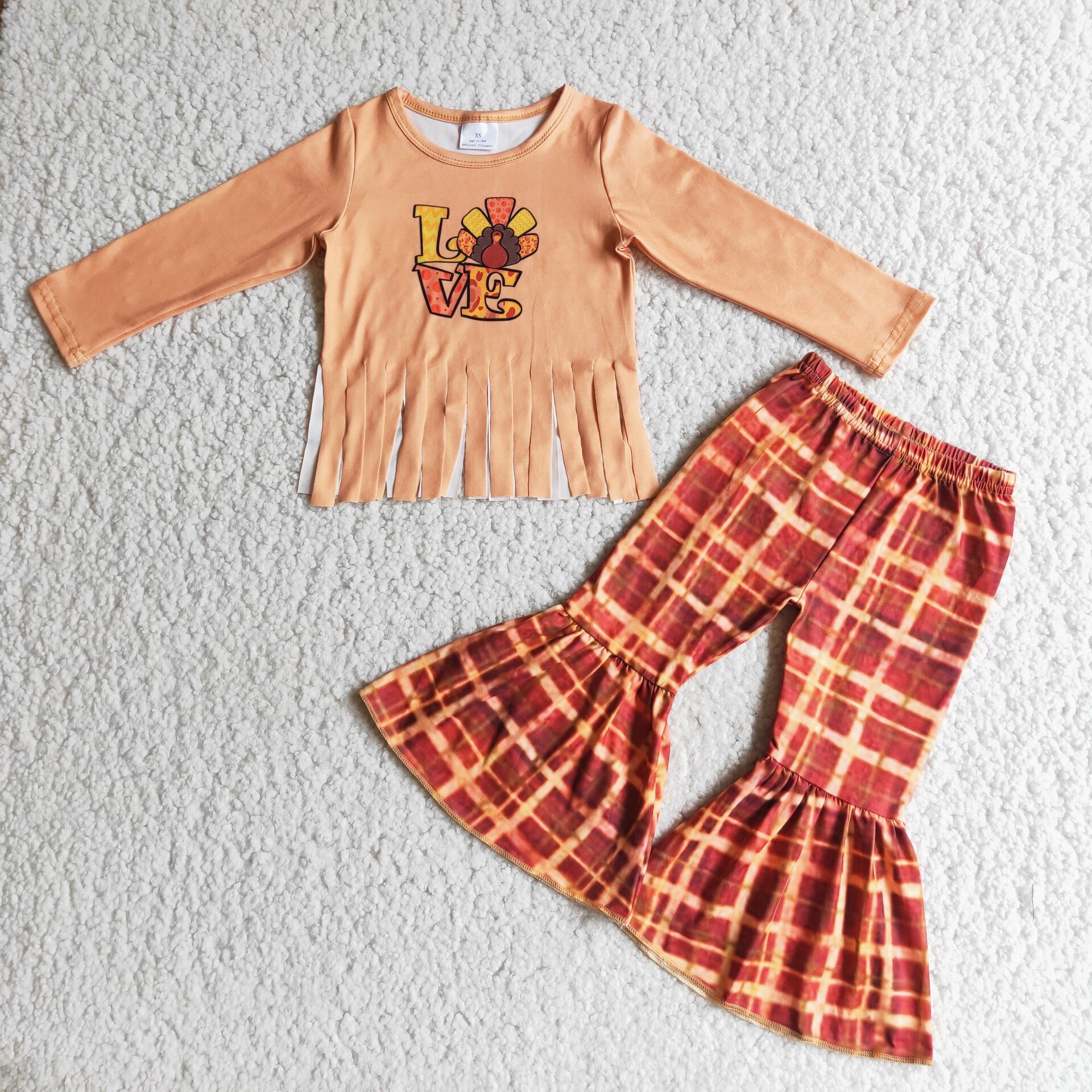 6 B9-34 toddler girl clothes girl thanksgiving outfit love turkey outfit-promotion $1.99 deadline 2025.10.15