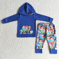 6 C7-21 baby boy clothes blue cartoon winter hoodies set-promotion $1.99 deadline 2025.10.15