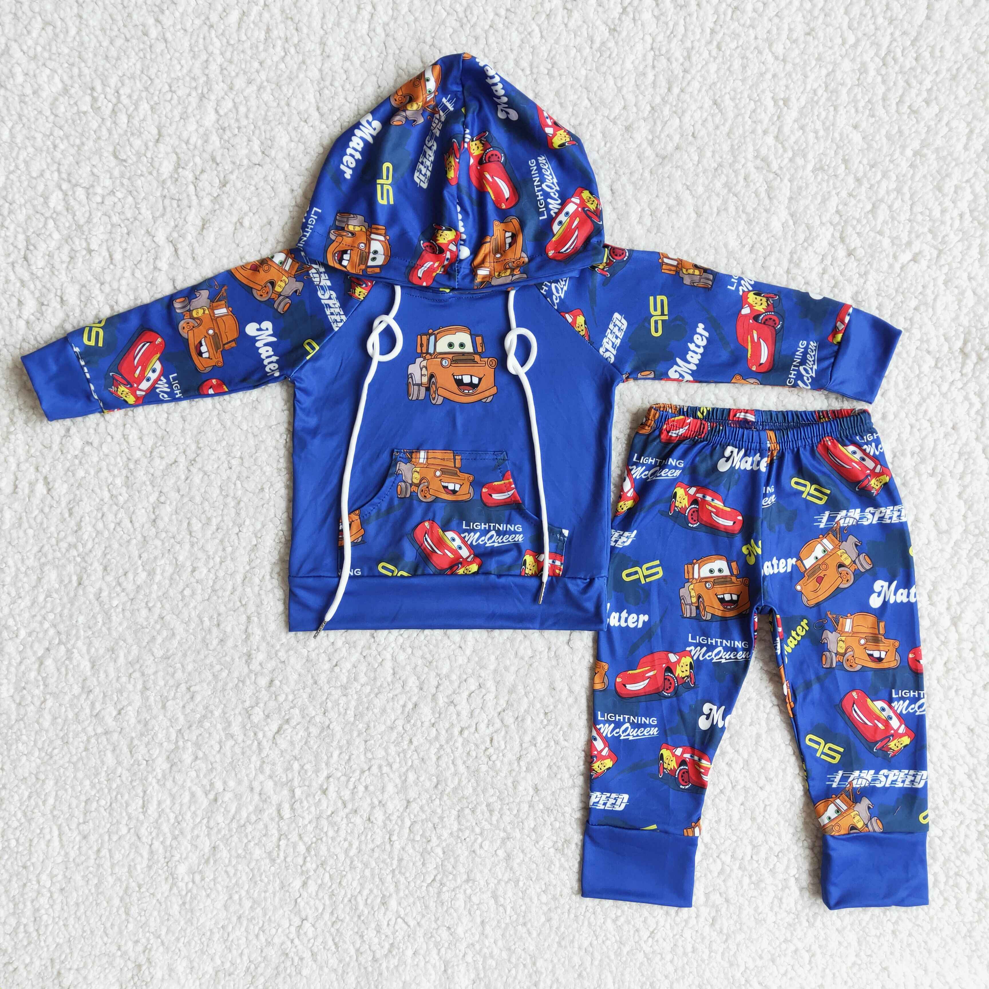 6 C10-26 boy clothes blue cartoon hoodies set-promotion $1.99 deadline 2025.10.15