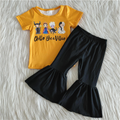 A1-15 toddler girl clothes bell bottom outfit yellow bells set-promotion $1.99 deadline 2025.10.15