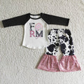 6 A6-15 girl winter farm cow sequin winter long sleeve set-promotion $1.99 deadline 2025.10.15
