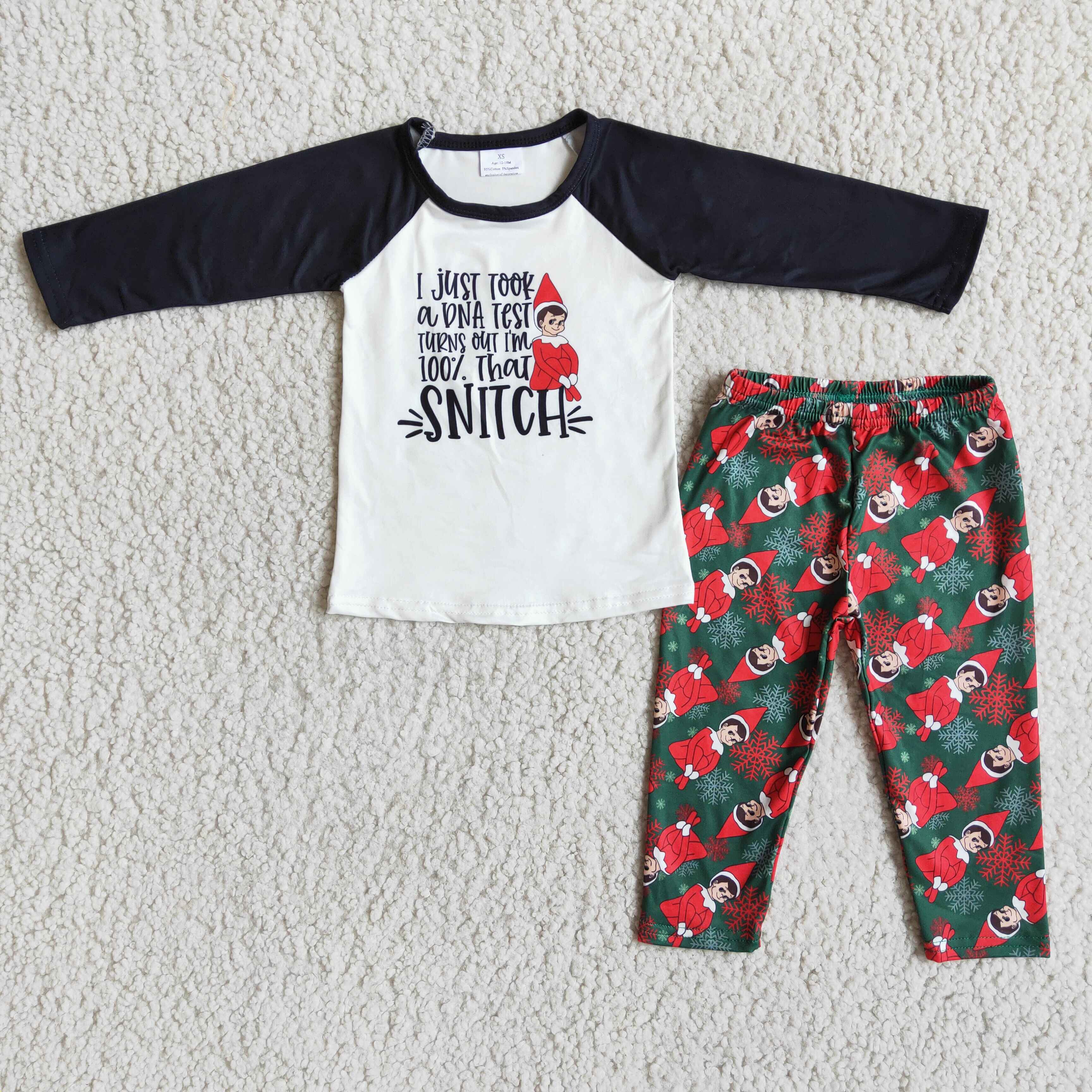 6 B9-2 girl christmas winter snitch long sleeve set promotion $1.99 deadline 2025.10.15