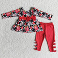 6 A25-30 girl red heart valentines day long sleeve set-promotion $1.99 deadline 2025.10.15