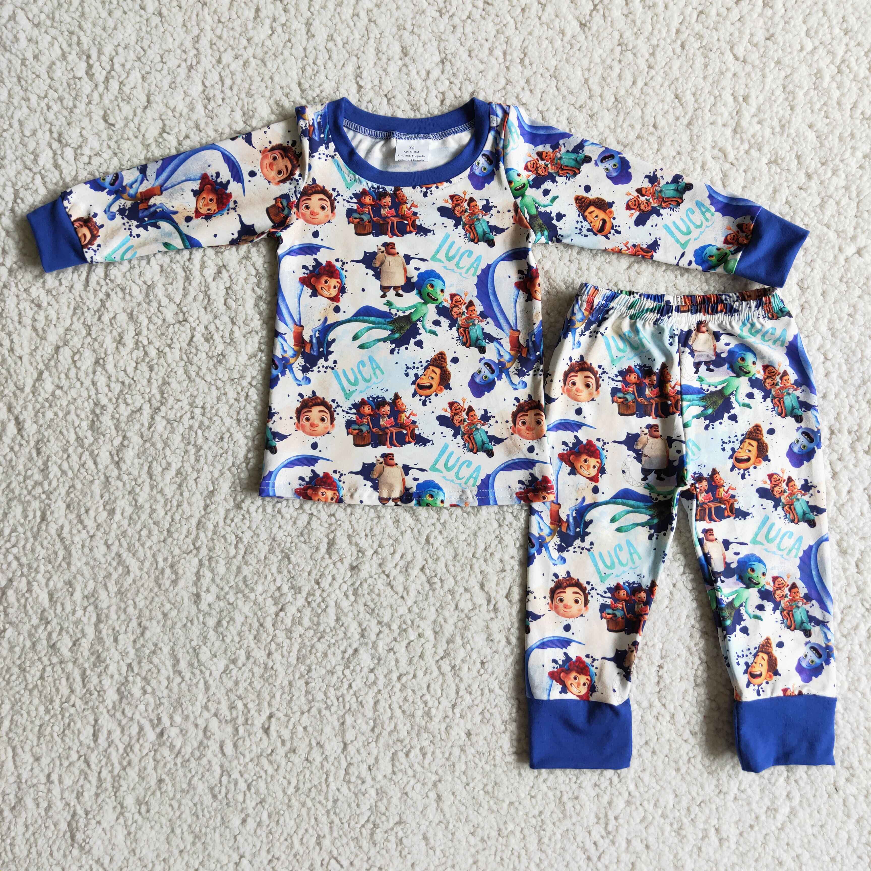 6 C7-25 boy blue winter cartoon long sleeve set-promotion $1.99 deadline 2025.10.15