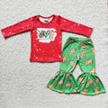 6 C10-29 baby girl clothes red cartoon christmas outfits -promotion $1.99 deadline 2025.10.15