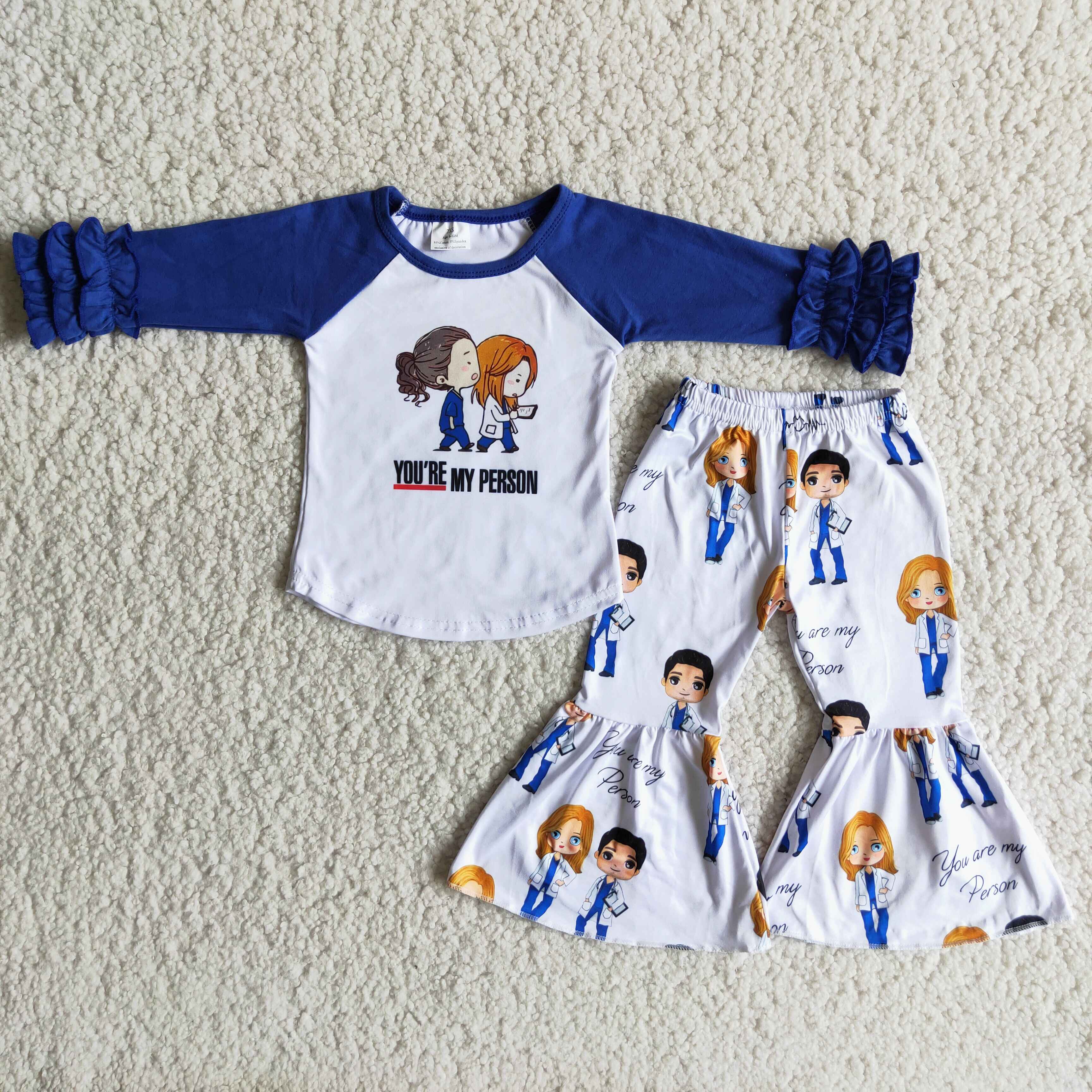 6 A23-17 girl blue you're my person winter long sleeve set-promotion $1.99 deadline 2025.10.15