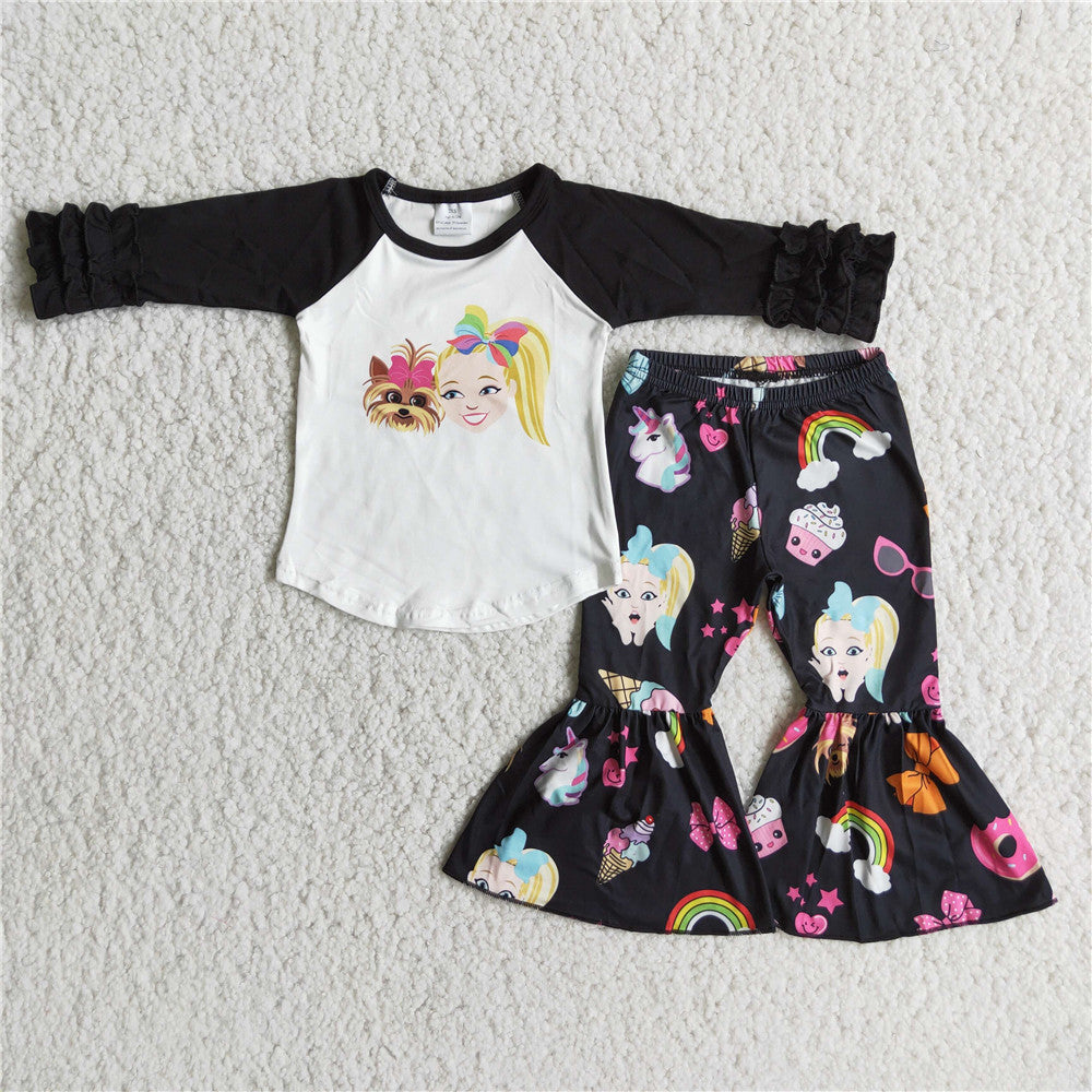 6 A28-28 girl winter long sleeve black set-promotion $1.99 deadline 2025.10.15