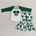 6 A1-29 RTS baby girl clothes green cartoon winter outfits-promotion $1.99 deadline 2025.10.15