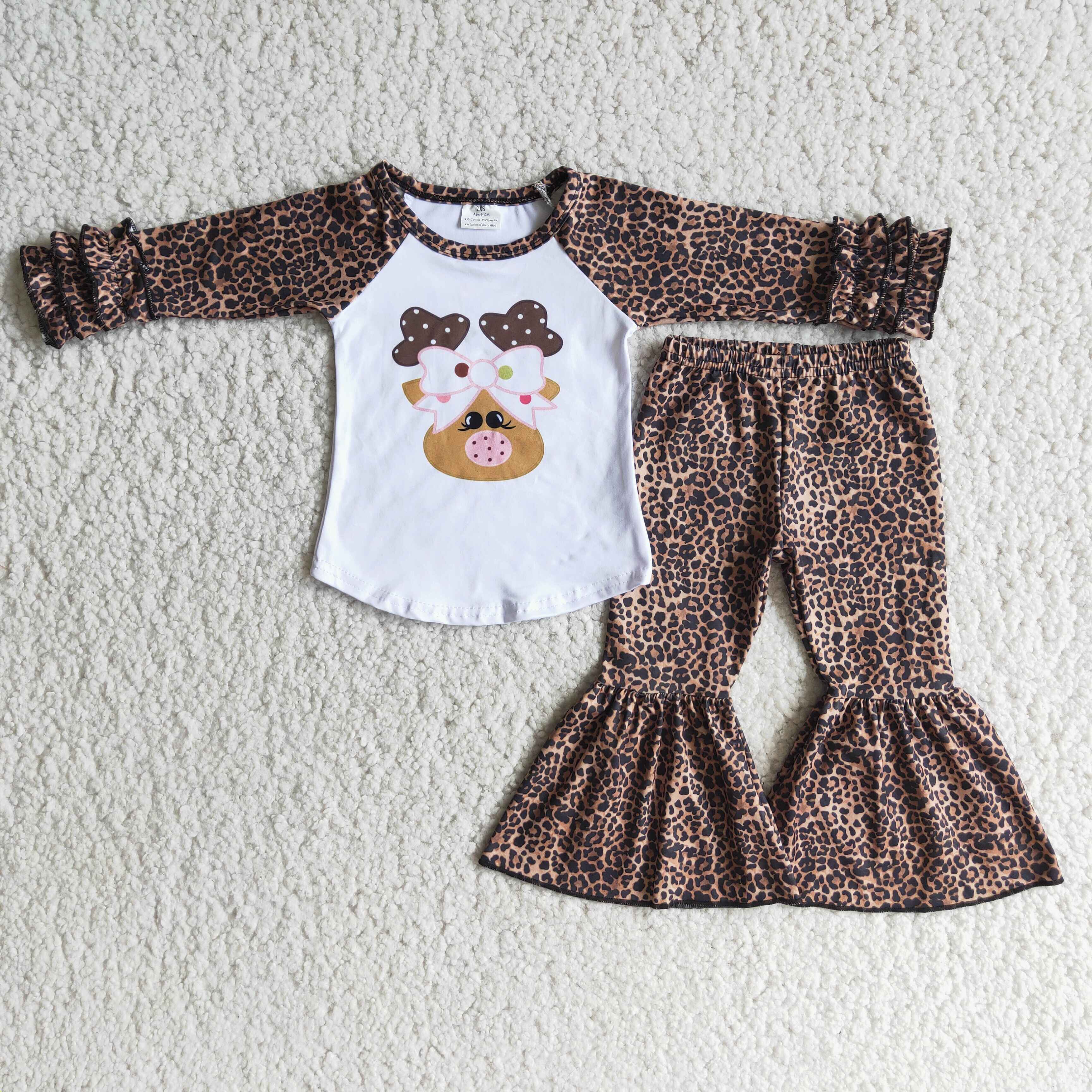 6 C8-31 RTS toddler girl clothes girl bell bottom outfit promotion $1.99 deadline 2025.10.15