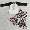 6 A17-27 toddler girl clothes black cow winter outfit-promotion $1.99 deadline 2025.10.15