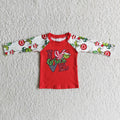 6 A9-12 Boy love christmas red long sleeve winter top tshirt-promotion 2025.11.8 $1.99