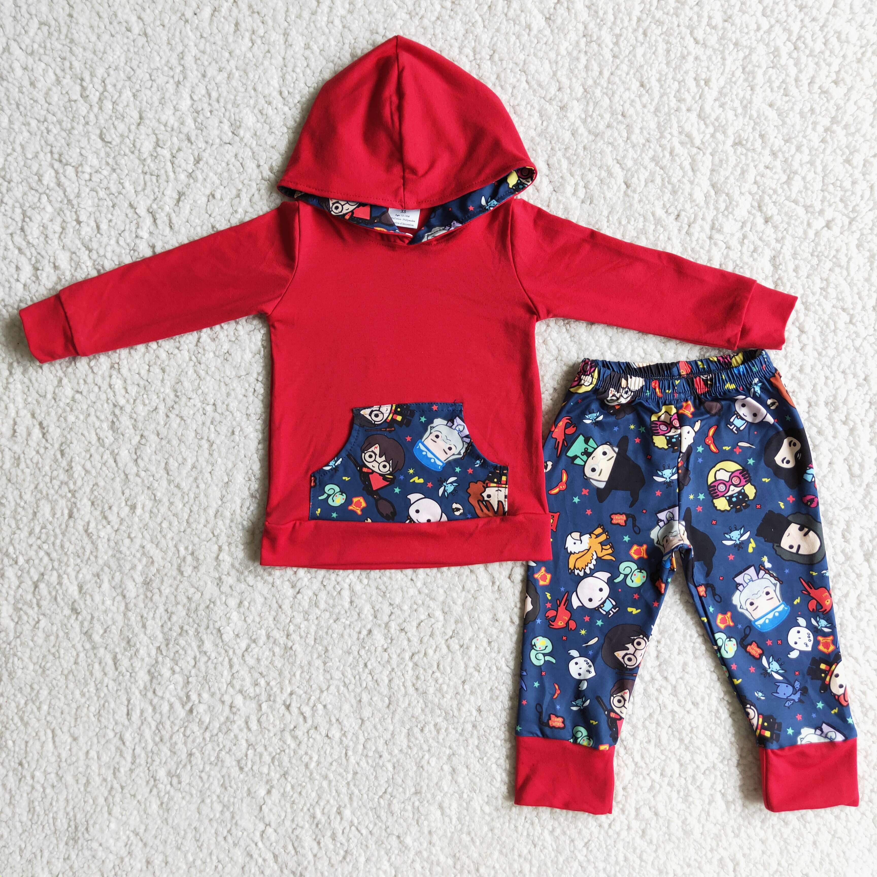 6 A20-20 baby boy clothes red cartoon winter hoodies set-promotion $1.99 deadline 2025.10.15