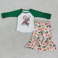6 A18-20 girl winter cartoon green christmas deer set-promotion $1.99 deadline 2025.10.15