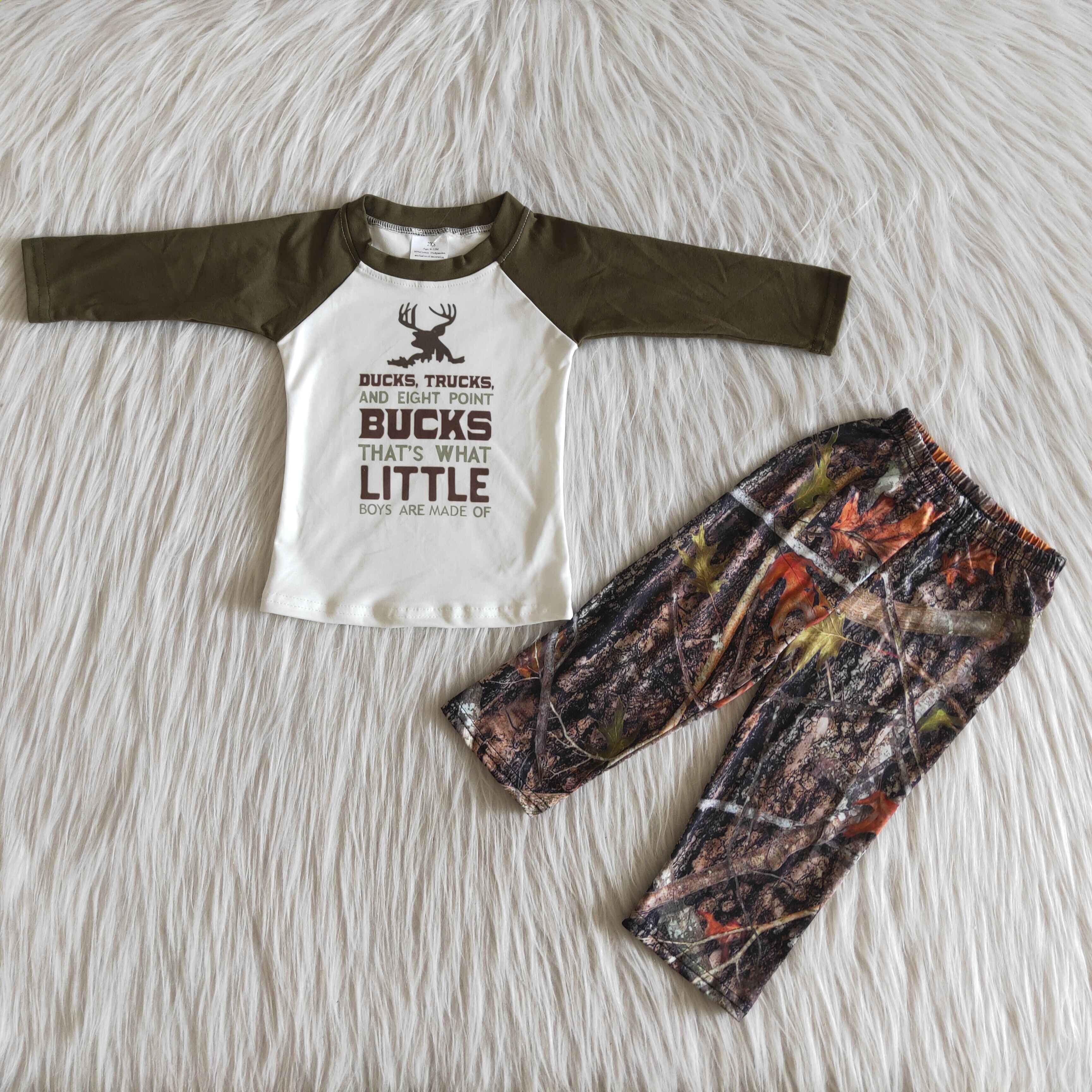 6 A15-15 boy clothing set camo deer ducks winter outfit -  promotion $1.99 deadline 2025.10.15