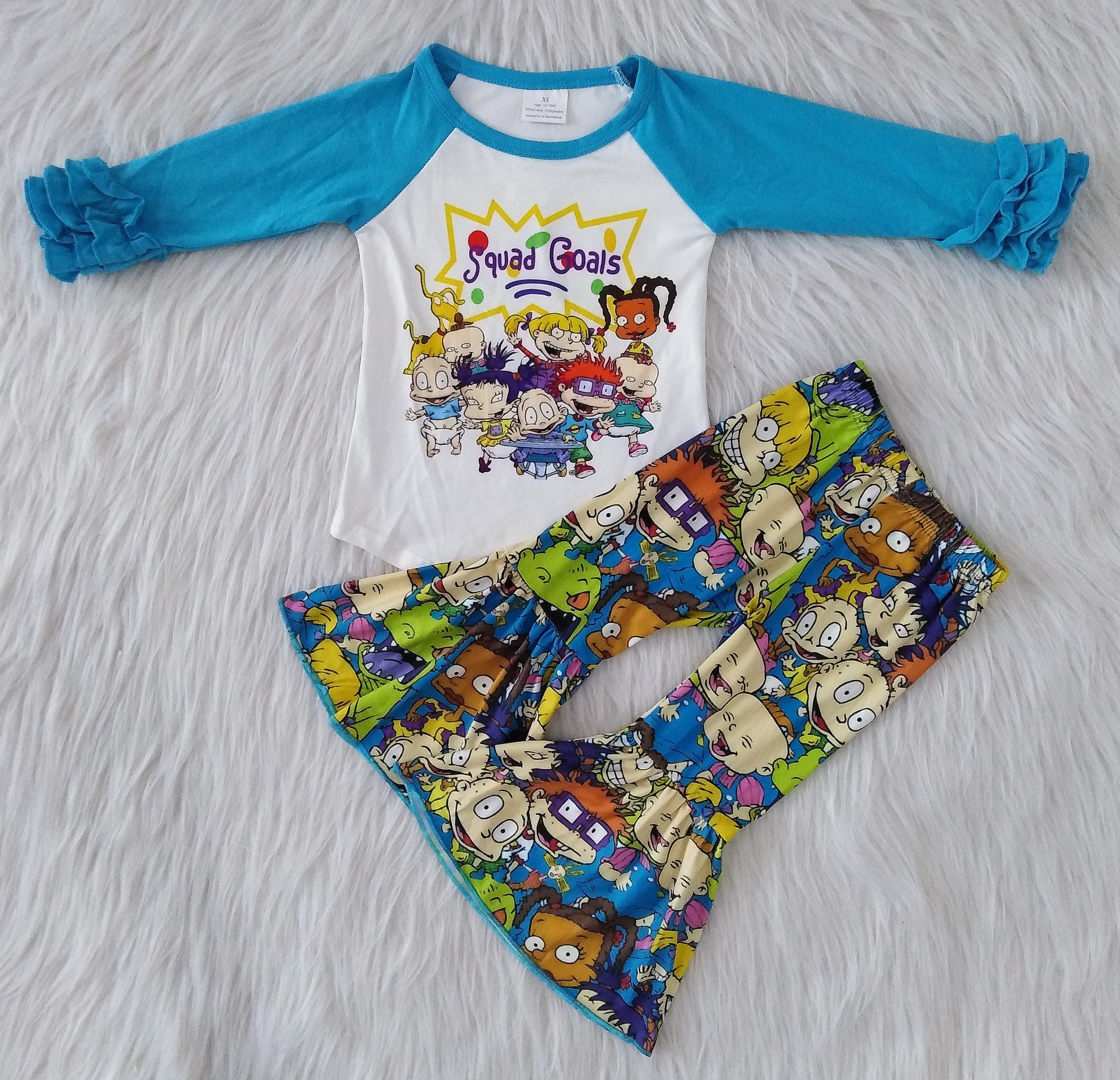 6 A18-13 baby girl clothes cartoon blue girl winter outfit-promotion $1.99 deadline 2025.10.15