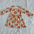 6 A12-2 girl halloween orange pumpkin long cold sleeve dress-promotion $1.99 deadline 2025.10.15