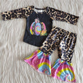 6 A27-17 girl halloween colorful pumpkin leopard black outfit-promotion $1.99 deadline 2025.10.15