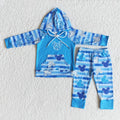 6 A27-18 boy blue hoodies cartoon winter long sleeve set promotion $1.99 deadline 2025.10.15