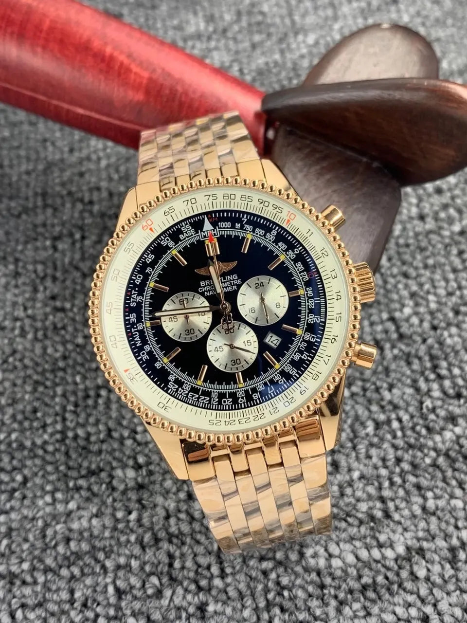 Breitling Navitimer Cream Dial Brown Leather - Hình 2