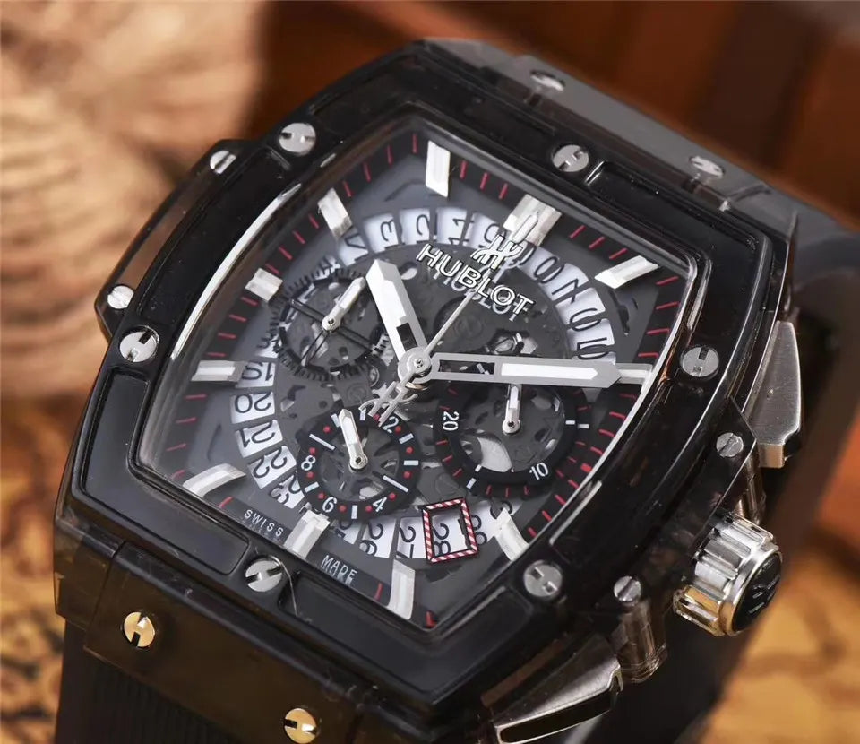 Hublot Black Rubber Skeleton - Hình 4