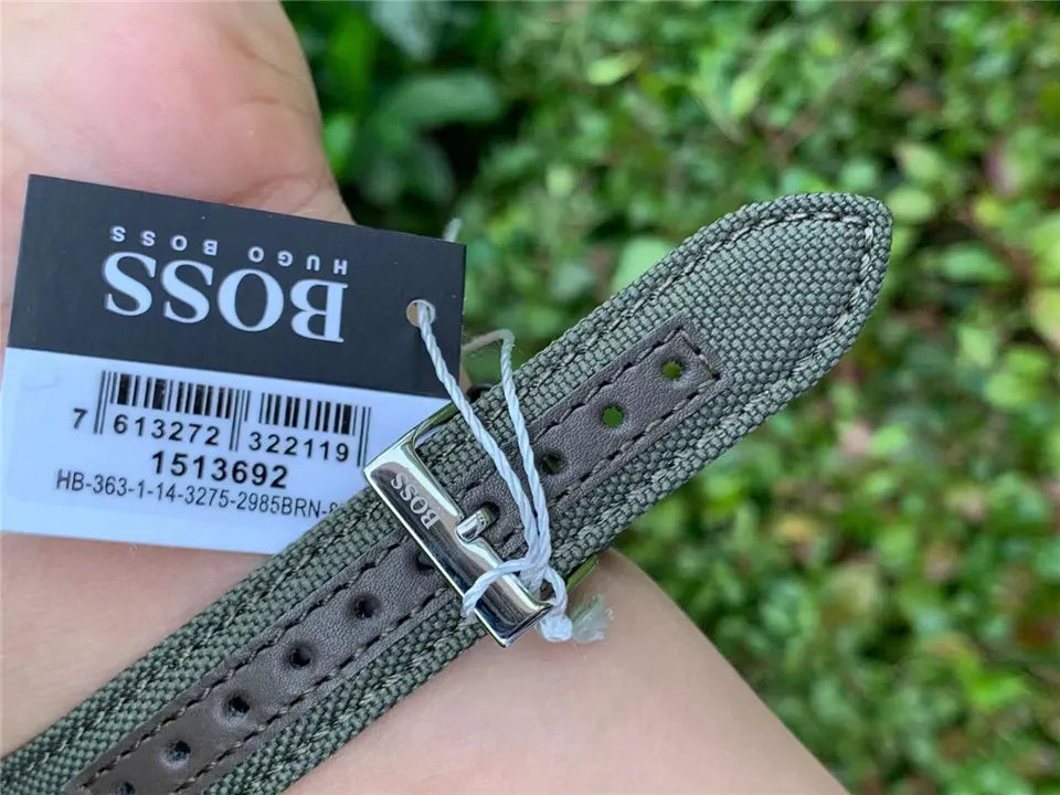 Hugo Boss Chronograph Olive Canvas - Hình 2
