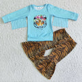 6 A3-18 Girl winter blue tiger tassels long sleeve set-promotion $1.99 deadline 2025.10.15